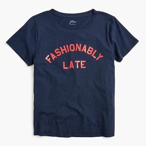 J. Crew NWT Fashionably Late T-shirt Sz L
